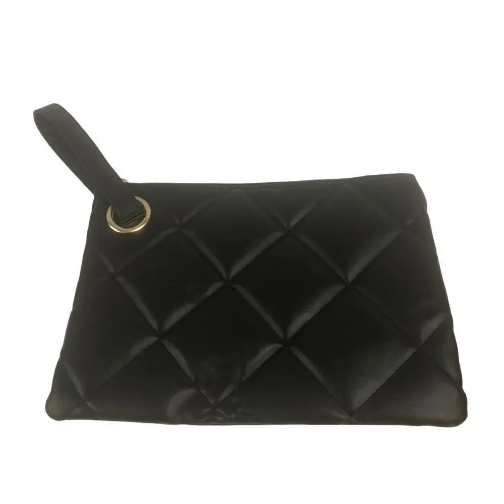 Quilted Vegan Leather wristlet